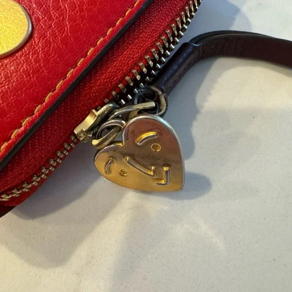 Preowned Tory Burch Perry Patchwork Hearts Long Zip Wallet - Picture 6 of 14